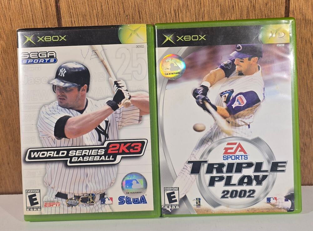 World Series Baseball 2K3 Triple Play 2002 Original Xbox Game Lot CIB